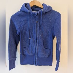 Zella blue zip up hoodie size medium